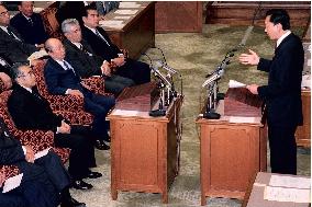 Obuchi, opposition leaders spar over scandal, finance